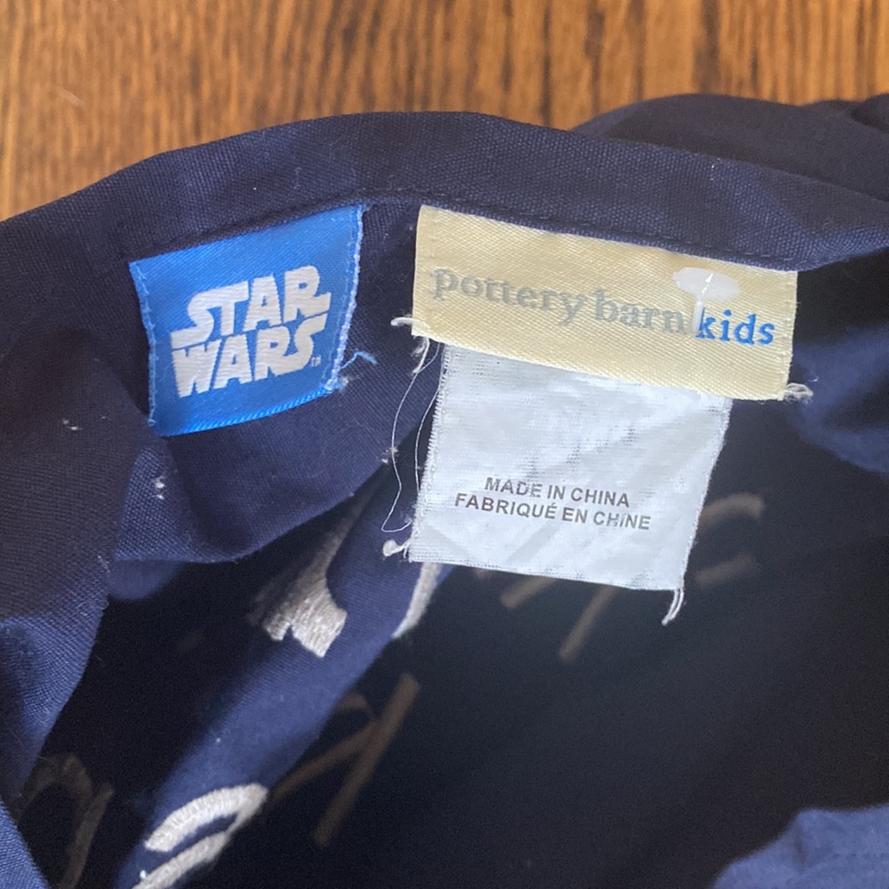 Pottery Barn Kids Star Wars navy pillow.  Galaxy Far Far Away. - Picture 5 of 7